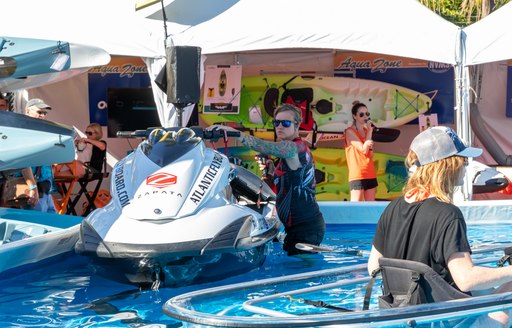 Attendees at the AquaZone at FLIBS