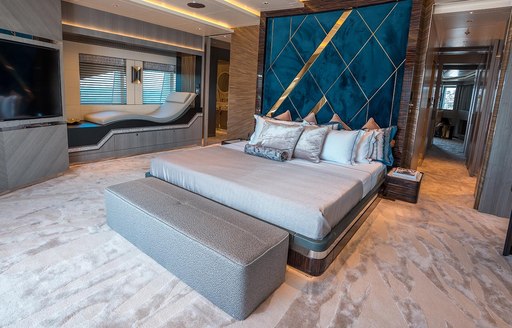 Master cabin onboard MY Tatiana