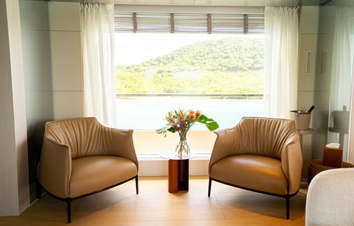Charter yacht STELLAMAR armchairs