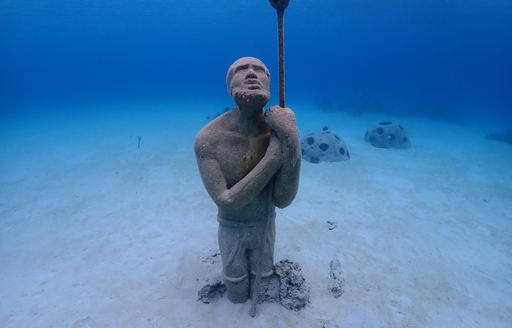 Underwater sculpture in the Bahamas