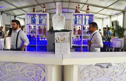 Bar serving drinks at Yacht Chef Awards