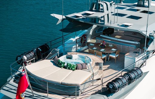 Charter yacht NORMA JEAN aerial view