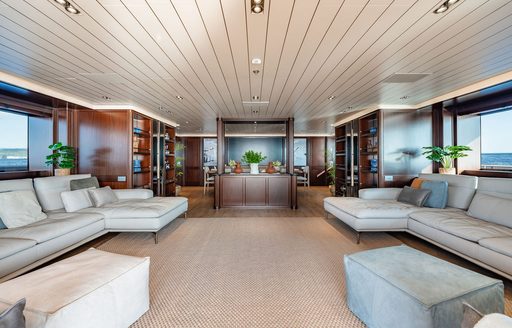 Charter yacht GALILEO main salon overview