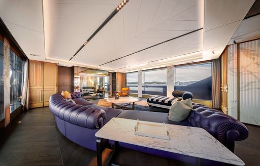 Charter yacht RAJA² main salon seating