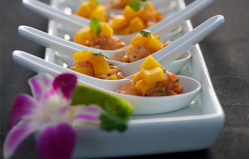 petit fours served on luxury yacht 