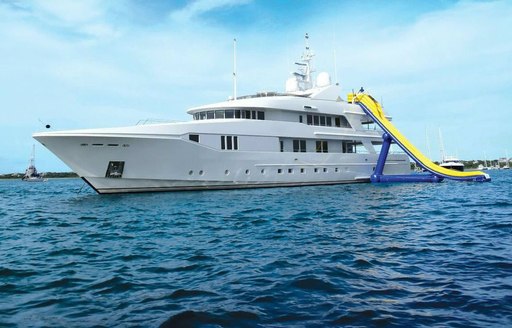 Charter yacht RHINO with slide