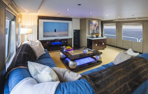 sunlounge on board motor yacht Lady Bee