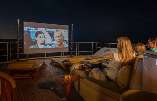 Luxury yacht My Seanna movie nights