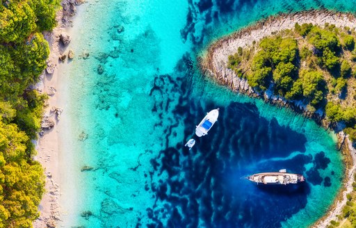 croatia yachts in the water surrounded by islands