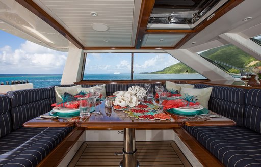 Cockpit on board sailing yacht MARAE