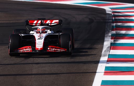 Pietro Fittipaldi out on track at the Yas Marina Circuit