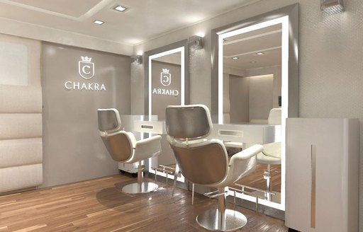 Beauty salon on Superyacht CHAKRA