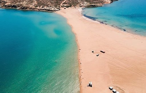 Prasonisi Beach Rhodes aerial view