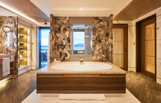 En suite facility onboard charter yacht RENAISSANCE