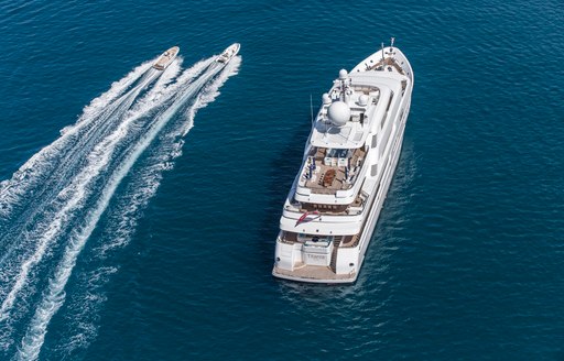 Titania aerial view aft with jetskis