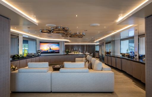 Charter yacht SALT main salon overview