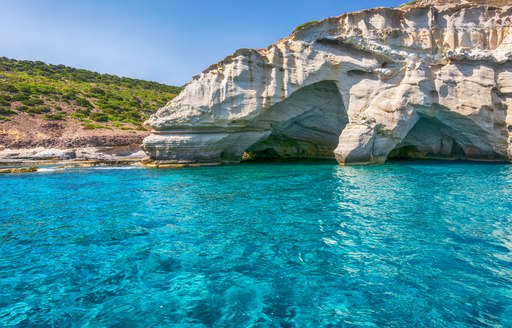 Rock formations in the Cyclades Islands