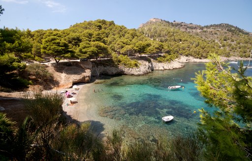 A secluded bay in the Ionian Islands