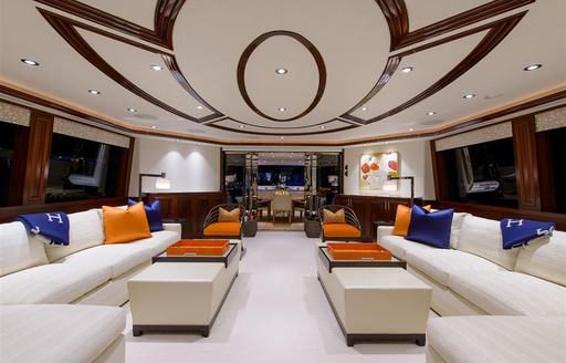 Charter yacht LUCKY LADY interior lounge area