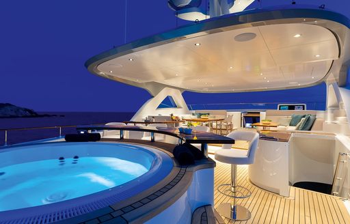 Charter yacht CALYPSO I deck Jacuzzi