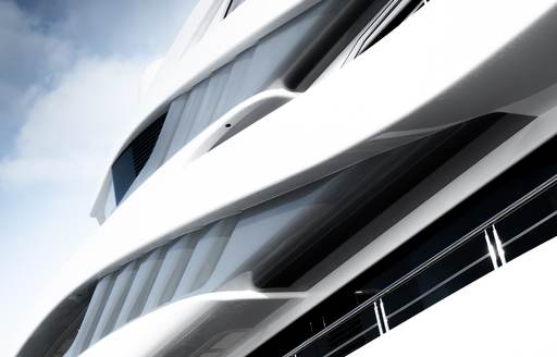 Charter yacht ANGELIQUE glazing close up