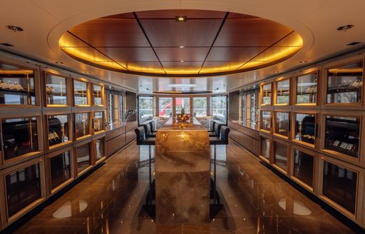 Charter yacht ATLAS interior dining room