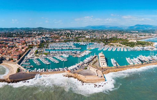 Superyacht marina in the Mediterranean