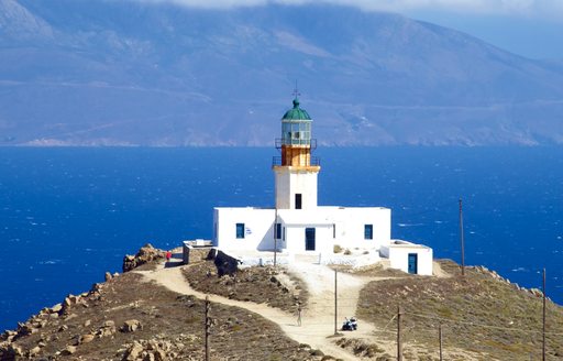 Greek church on a cliffside
