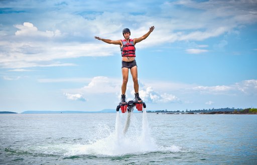 Man flyboarding