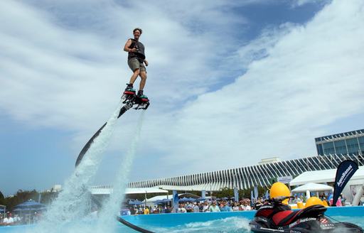 Flyboarding demonstration at DBMIBS