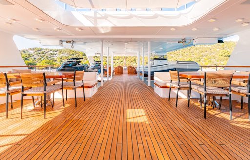 Charter yacht VICTORY exterior deck space 