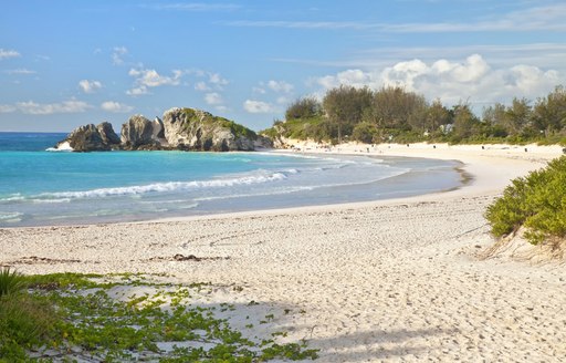 Beautiful Horseshoe Bay, one of the spectacular beaches on the south shore of Bermuda