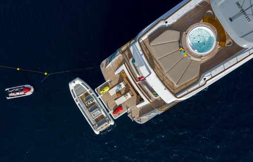 Top shot of charter yacht MANA I