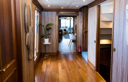 Charter yacht IRAMA interior corridor