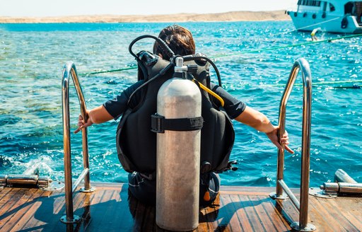 ready to dive on yacht charter