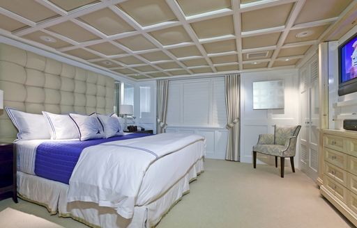 Old master stateroom on board superyacht RHINO