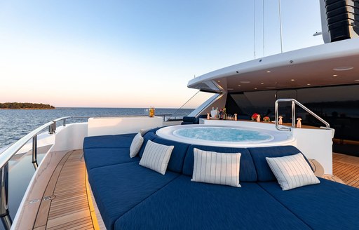 Sundeck on board charter yacht SOARING