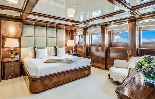 Guest cabin onboard charter yacht OCEANOS