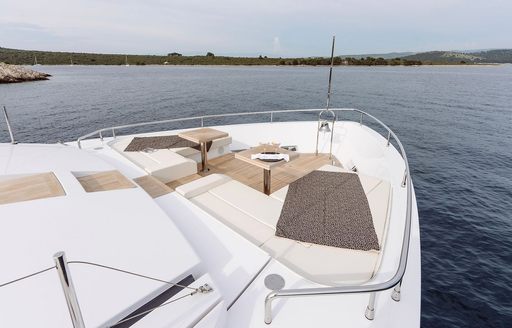 Charter yacht EROLIA bow and seating