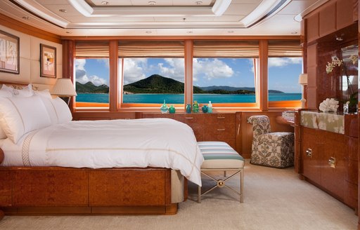 luxury yacht OASIS's master suite