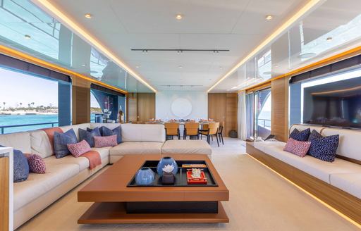 Charter yacht A SALT WEAPON main salon overview