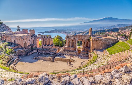 Ancient Greco-Roman theater in Taormina, Sicily