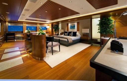 idyllic master suite on board superyacht Mary-Jean II 