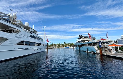 Fort Lauderdale International Boat Show superyachts berthed