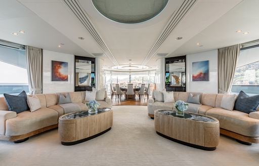 Superyacht charter AFTER YOU main salon overview