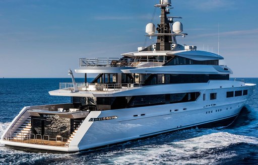 aft view of Superyacht SUERTE