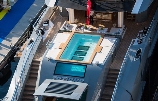 Aft deck pool onboard MY Tatiana