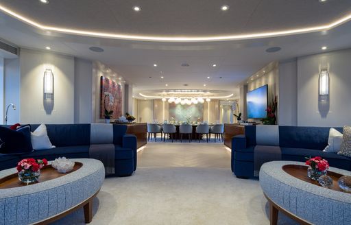 Interiors onboard charter yacht SANTOSHA 