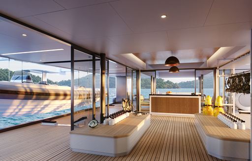 Charter yacht AFTER YOU exterior deck space and seating