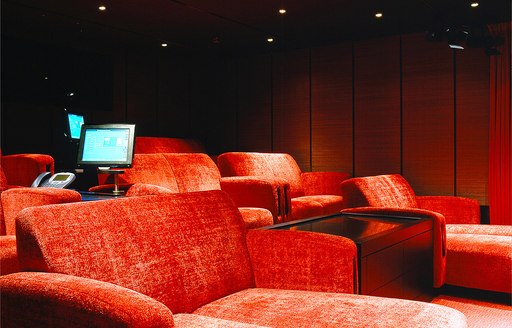 Luxurious cinema onboard MY Octopus